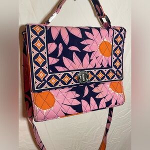 Vera Bradley Julia Handbag/Purse Loves Me Pink Color